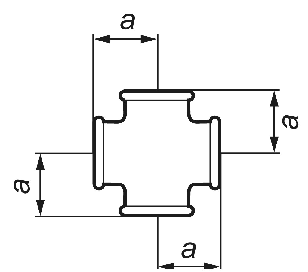 GF  180  Kreuze   3/8" schwarz